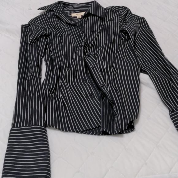 Merona Tops - Black with white strip blouse